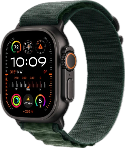 Часы Apple Watch Ultra 2 Black GPS + Cellular 49mm Titanium Case with Dark Green Alpine loop