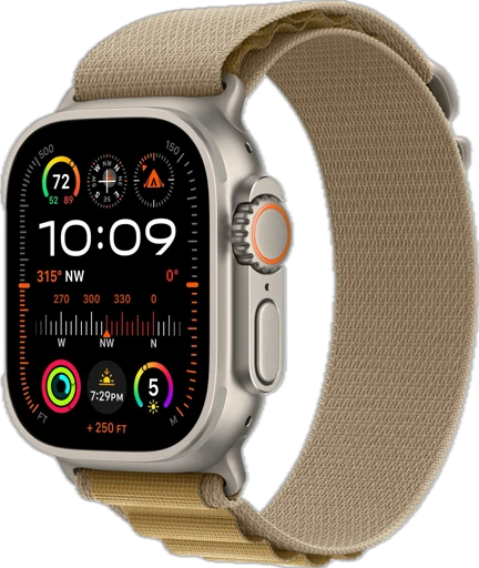 Часы Apple Watch Ultra 2 GPS + Cellular 49mm Titanium Case with Tan Alpine loop