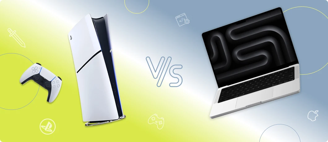 Сравнение MacBook Pro и PlayStation 5 для игр в 2025 году