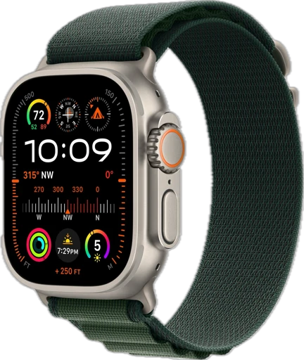 Часы Apple Watch Ultra 2 GPS + Cellular 49mm Titanium Case with Dark Green Alpine loop