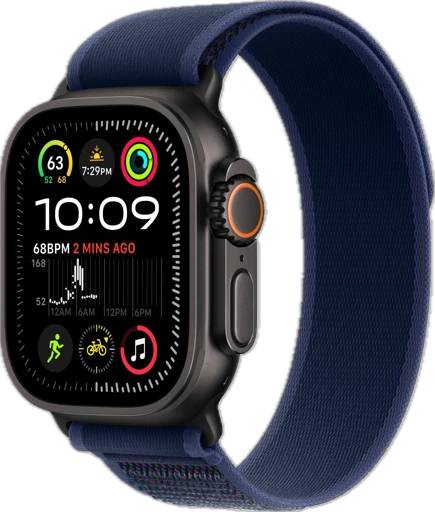 Часы Apple Watch Ultra 2 Black GPS + Cellular 49mm Titanium Case with Blue Trail Loop